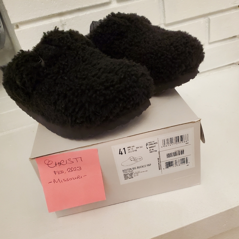 Birkenstock NWT size 41 Boston black Teddy